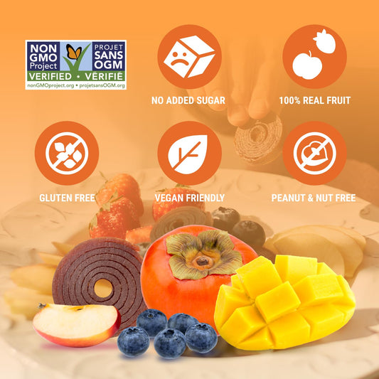 Healthy Fruit Roll Snacks – 60 Pack