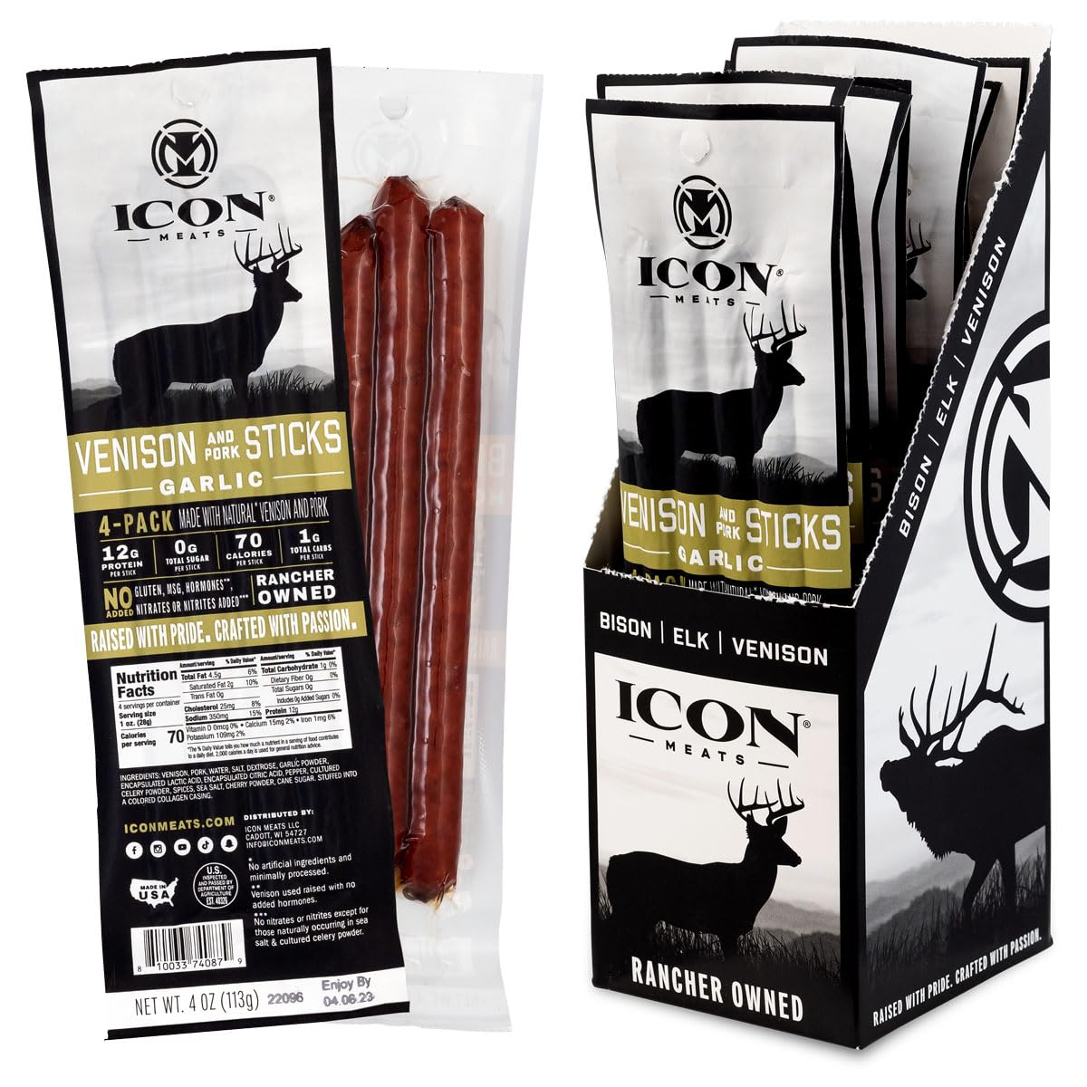 Bison Snack Sticks High Protein Jerky