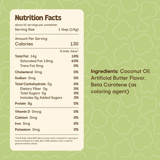 Coconut Oil Popcorn Popping Oil – Vegan