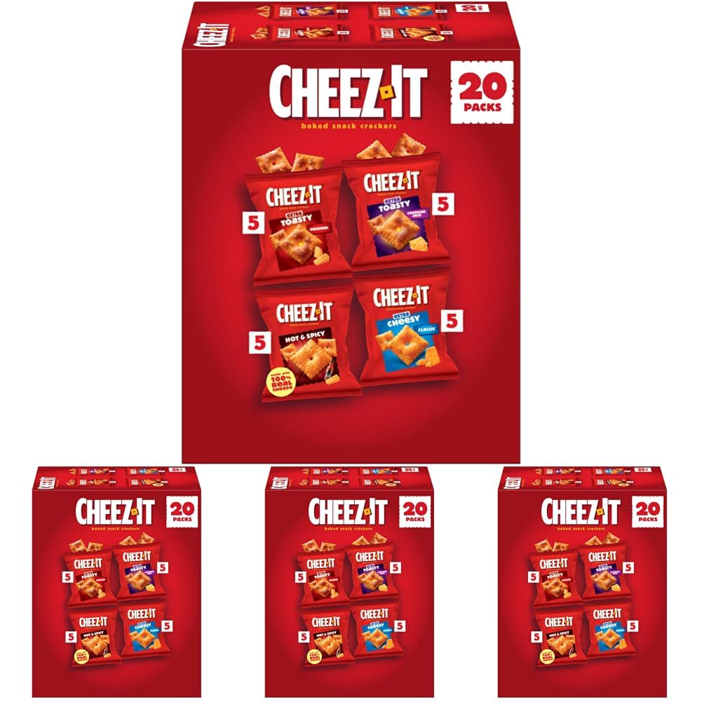 Baked Cheese Crackers Variety Pack – 20 Packs