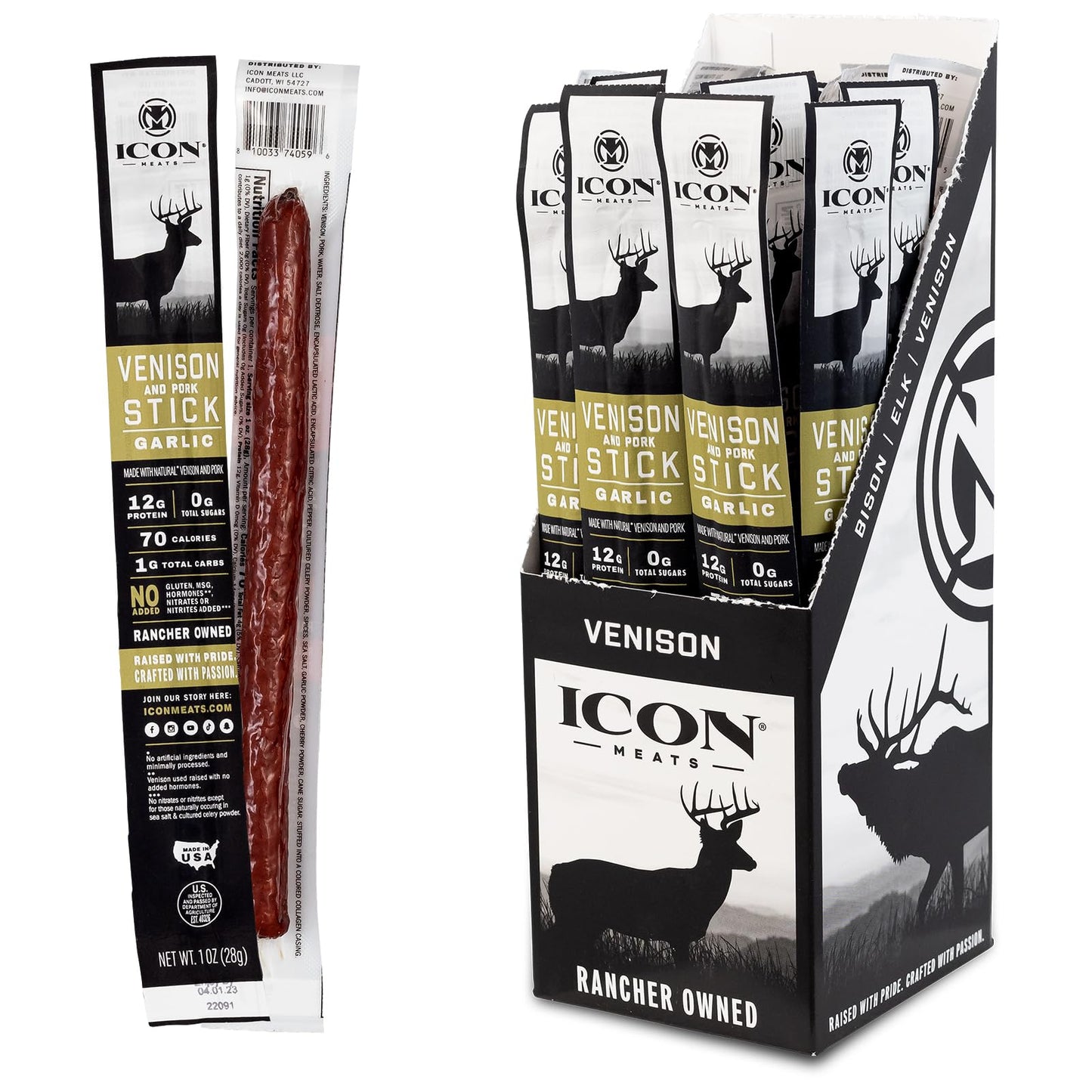 Bison Snack Sticks High Protein Jerky