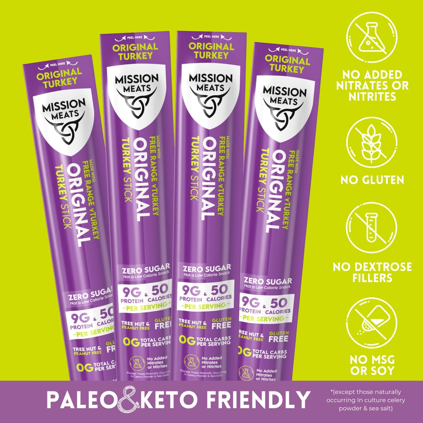 Free Range Turkey Jerky Snack Sticks
