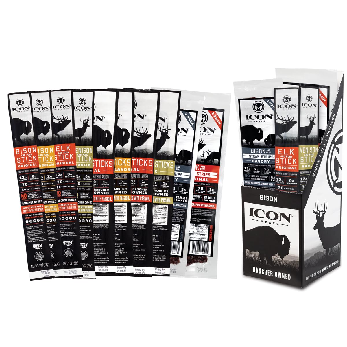 Bison Snack Sticks High Protein Jerky