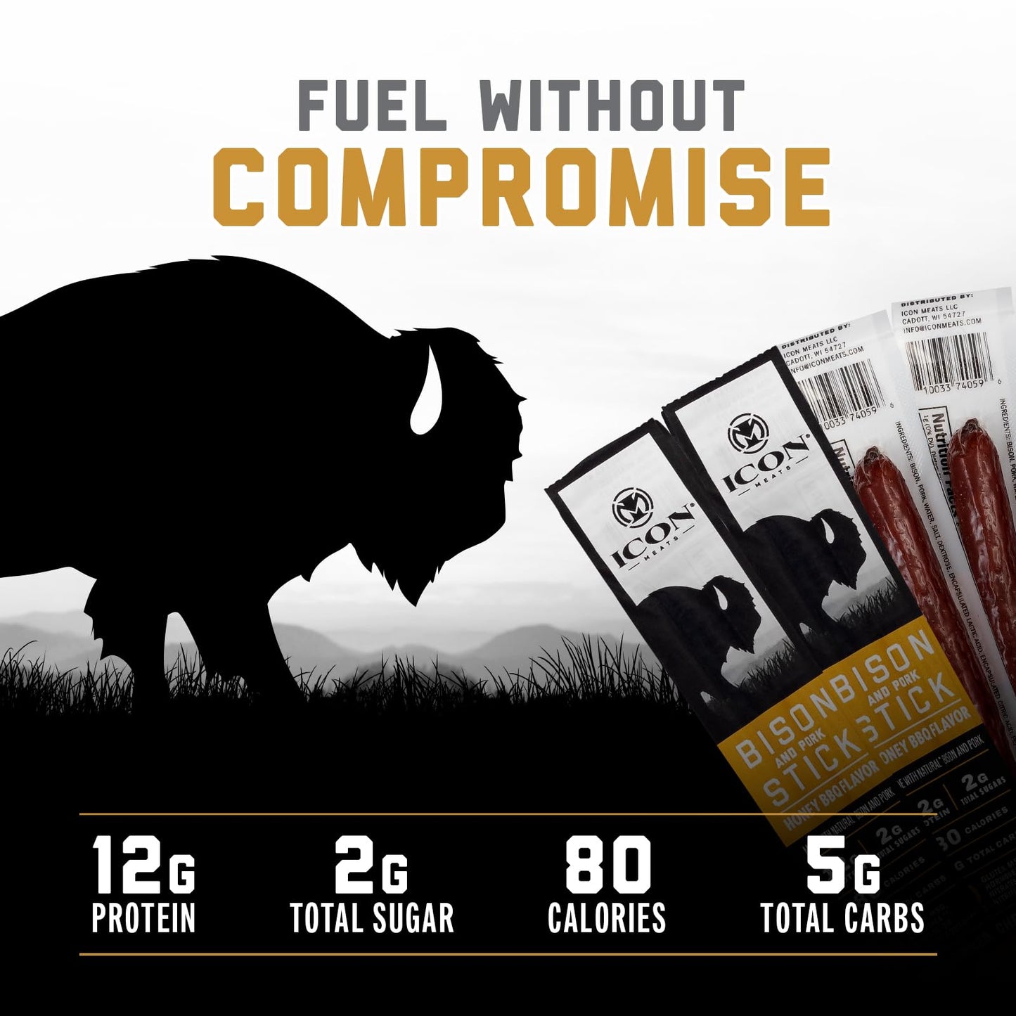 Bison Snack Sticks High Protein Jerky