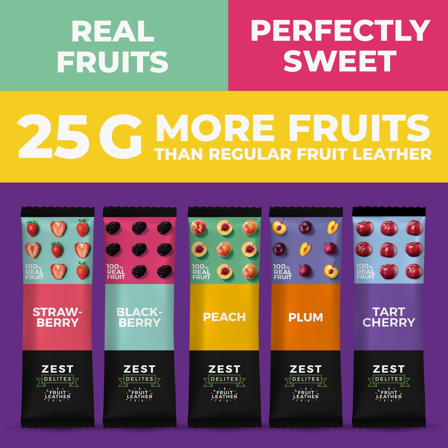 Vegan Fruit Leather Snack Variety Strips