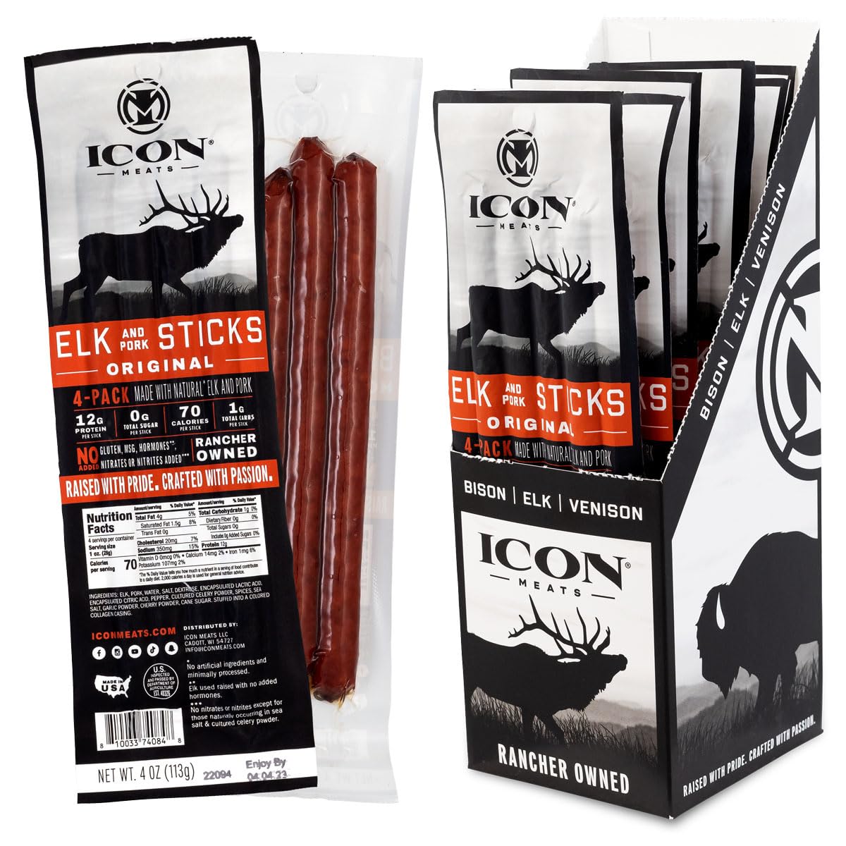 Bison Snack Sticks High Protein Jerky