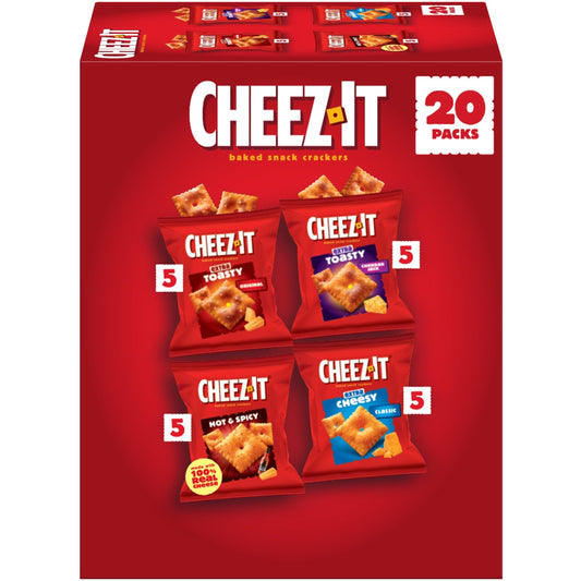 Baked Cheese Crackers Variety Pack – 20 Packs