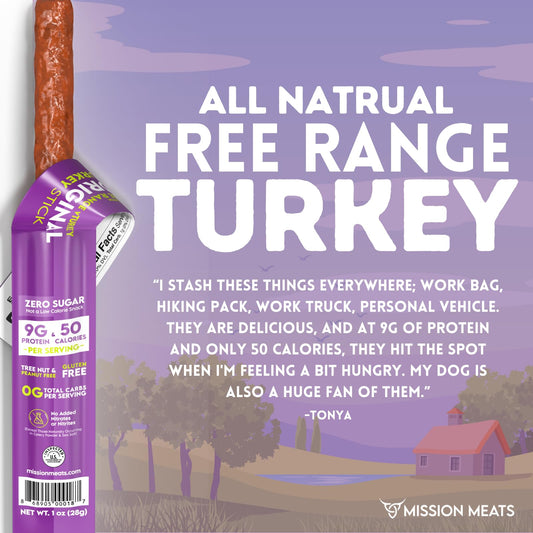 Free Range Turkey Jerky Snack Sticks