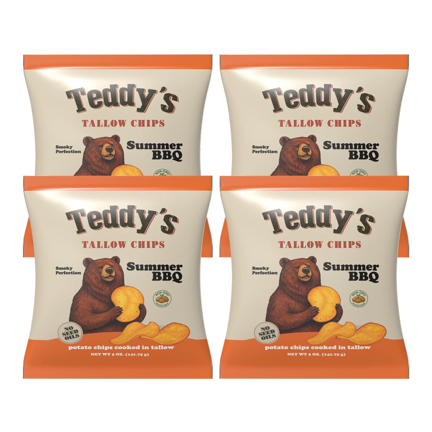 Beef Tallow BBQ Potato Chips – Smoky Snack