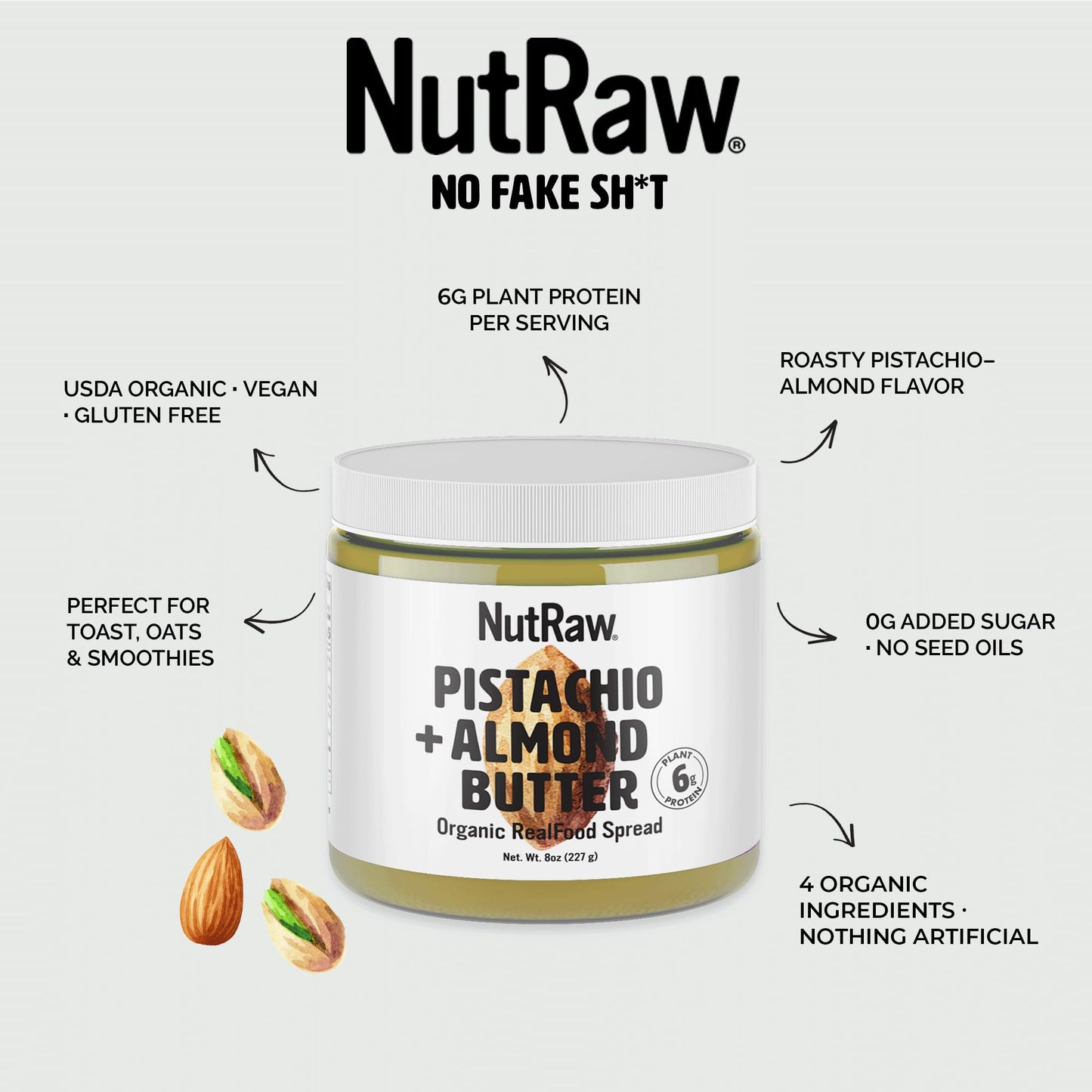 Raw Pistachio Butter – Organic Nut Spread