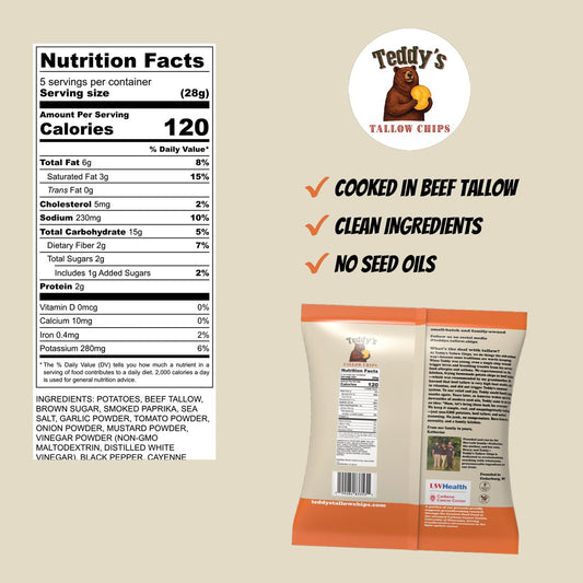 Beef Tallow BBQ Potato Chips – Smoky Snack