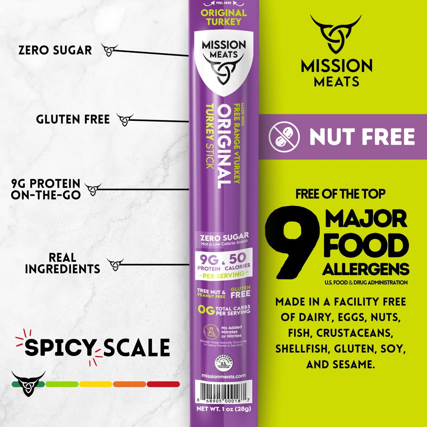 Free Range Turkey Jerky Snack Sticks