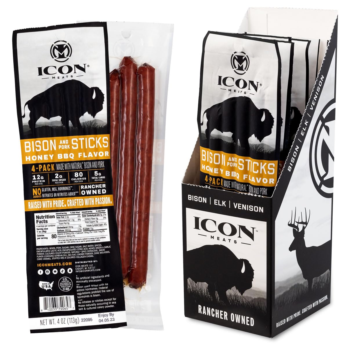 Bison Snack Sticks High Protein Jerky