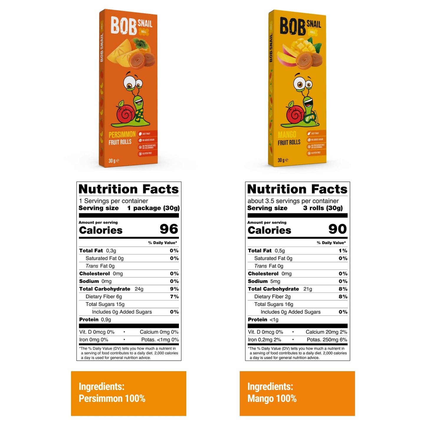 Healthy Fruit Roll Snacks – 60 Pack