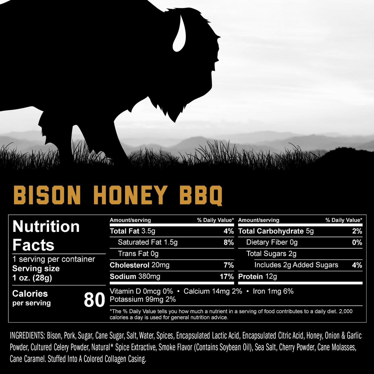 Bison Snack Sticks High Protein Jerky