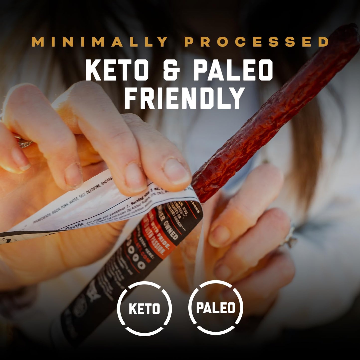 Bison Snack Sticks High Protein Jerky