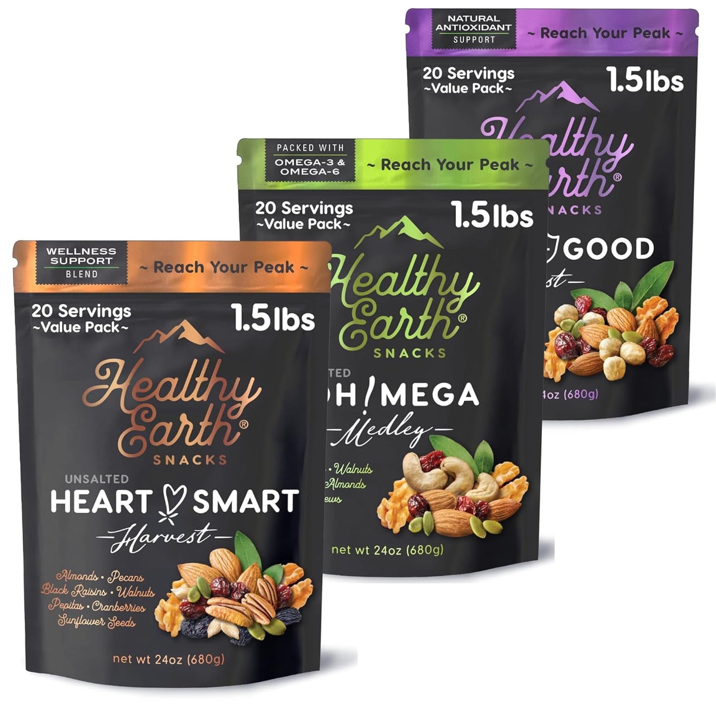 Unsalted Mixed Nuts – Natural Trail Mix Snack