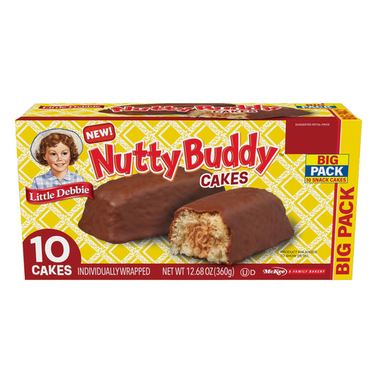 Little Debbie Nutty Buddy Cake Big Pack, 12.68 Oz Box