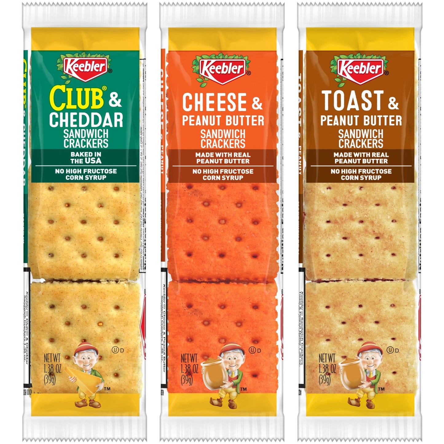 Sandwich Crackers Variety Pack – 45 Snack Packs