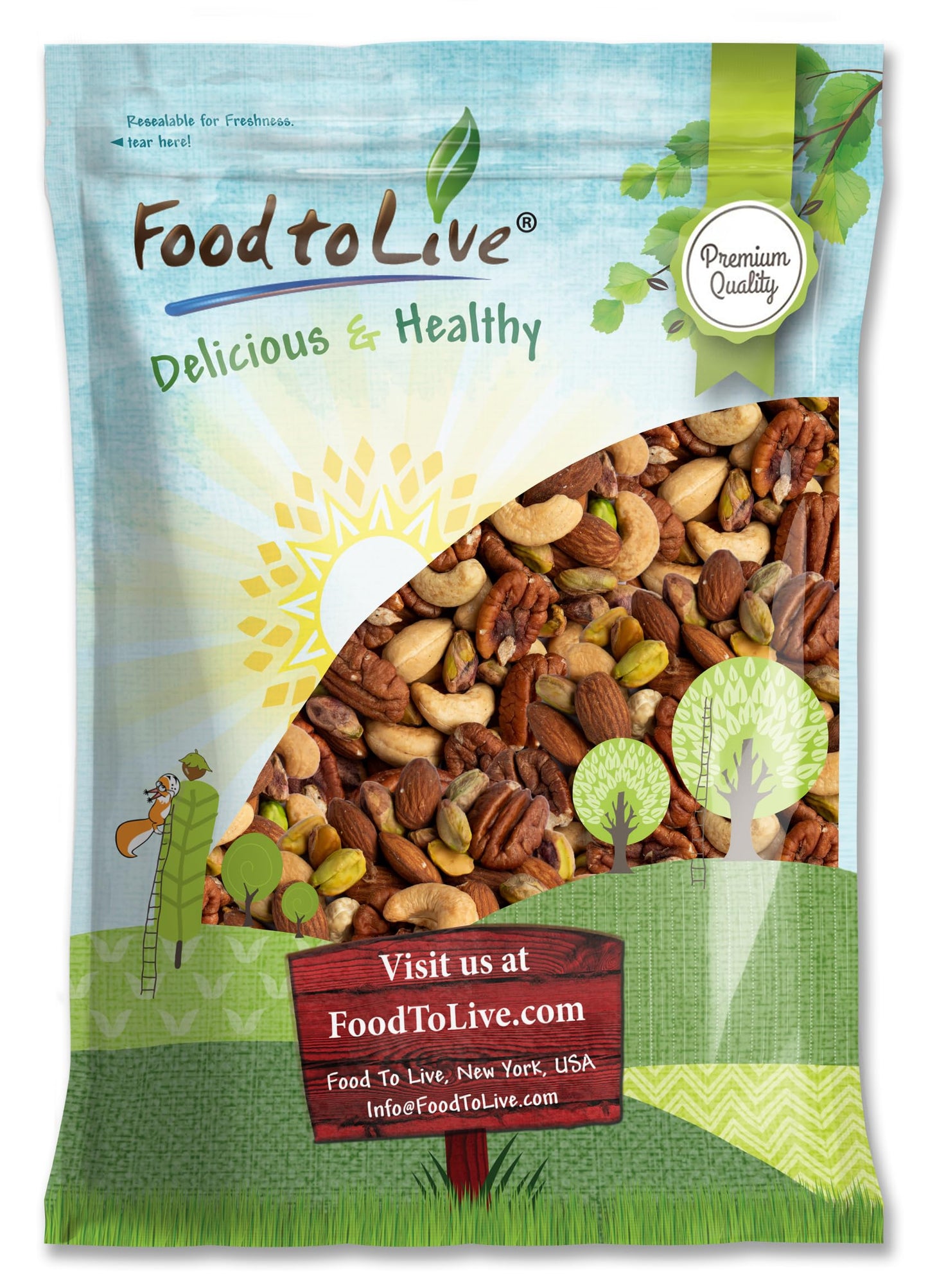 Food to Live Organic Four Nuts Mix
