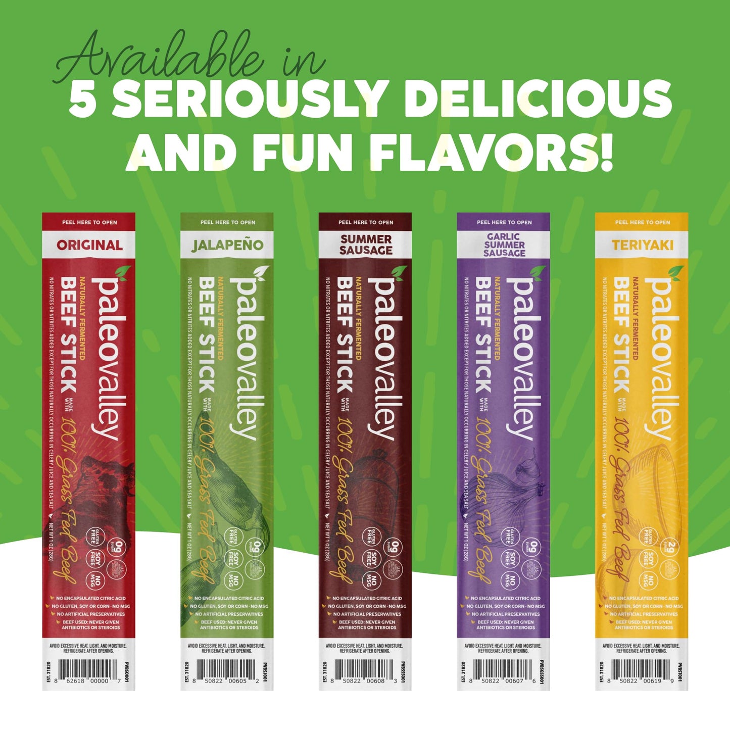 Grass Fed Beef Snack Sticks High Protein