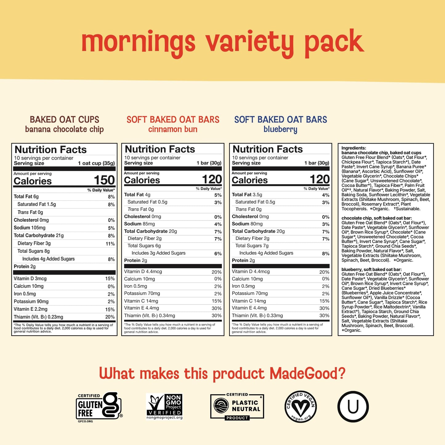 Soft Baked Oat Bars – Breakfast Snack Pack