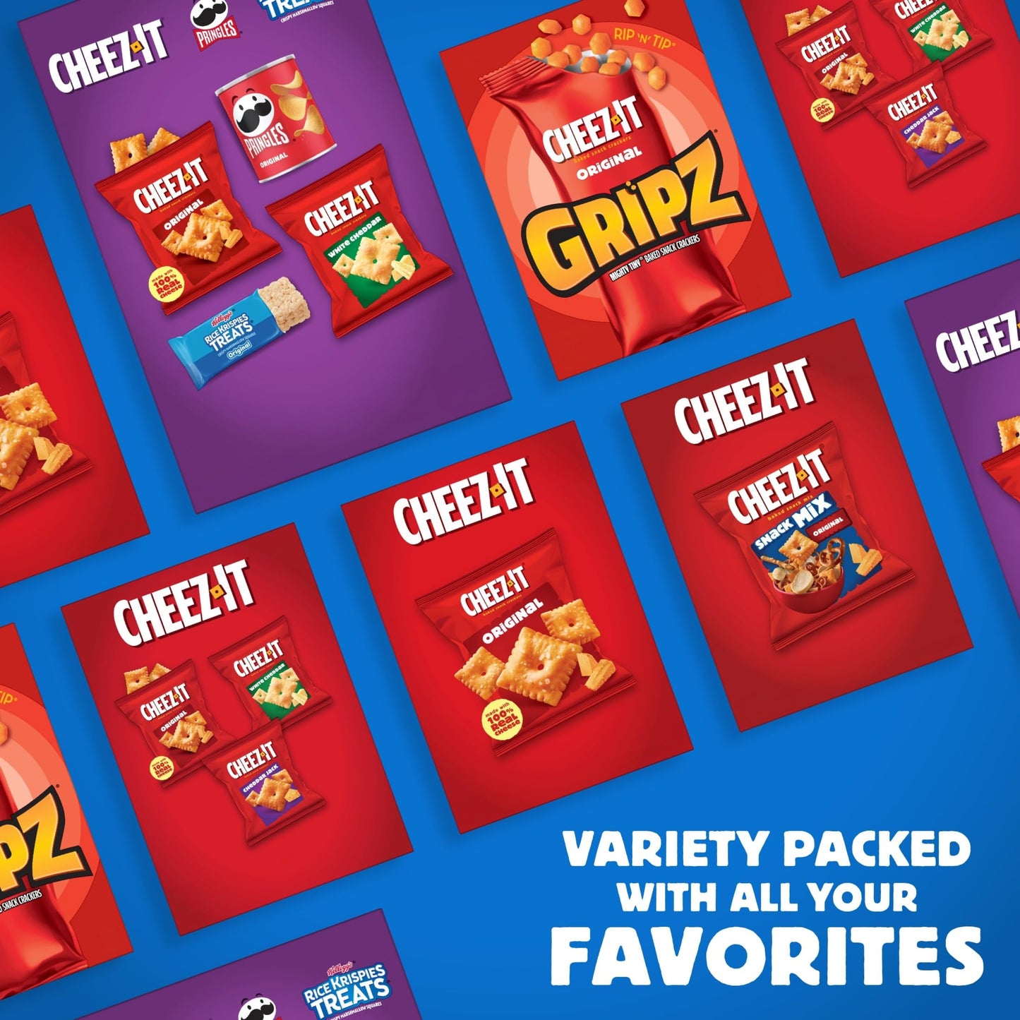 Baked Cheese Crackers Variety Pack – 20 Packs