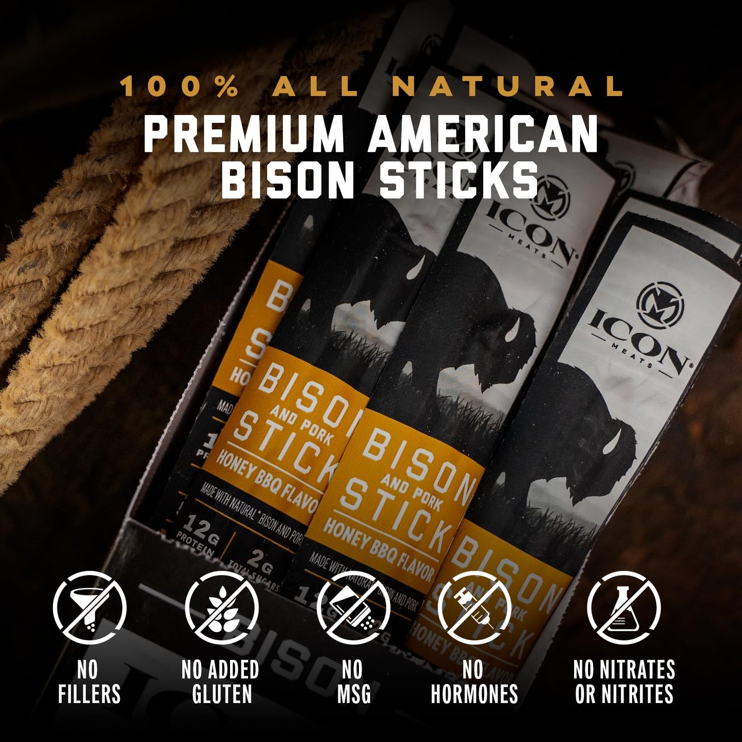 Bison Snack Sticks High Protein Jerky