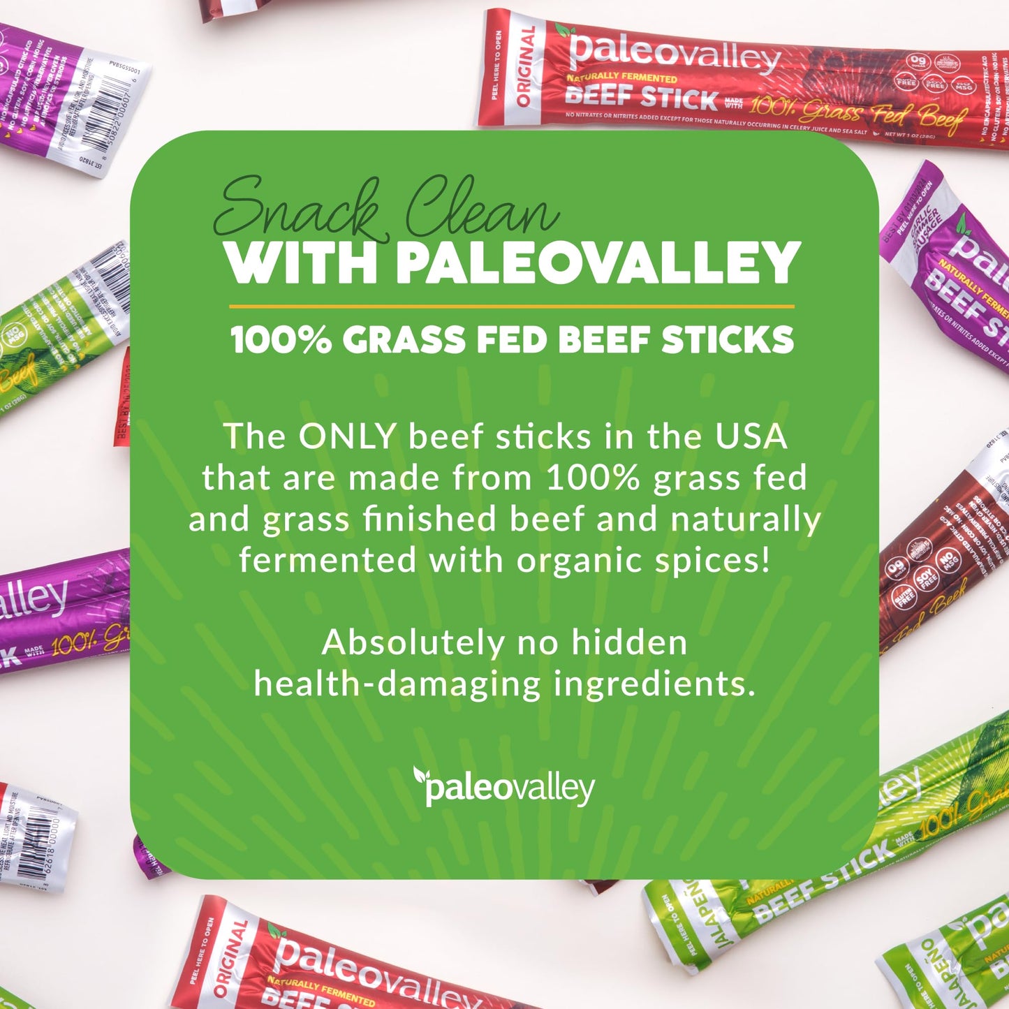 Grass Fed Beef Snack Sticks High Protein