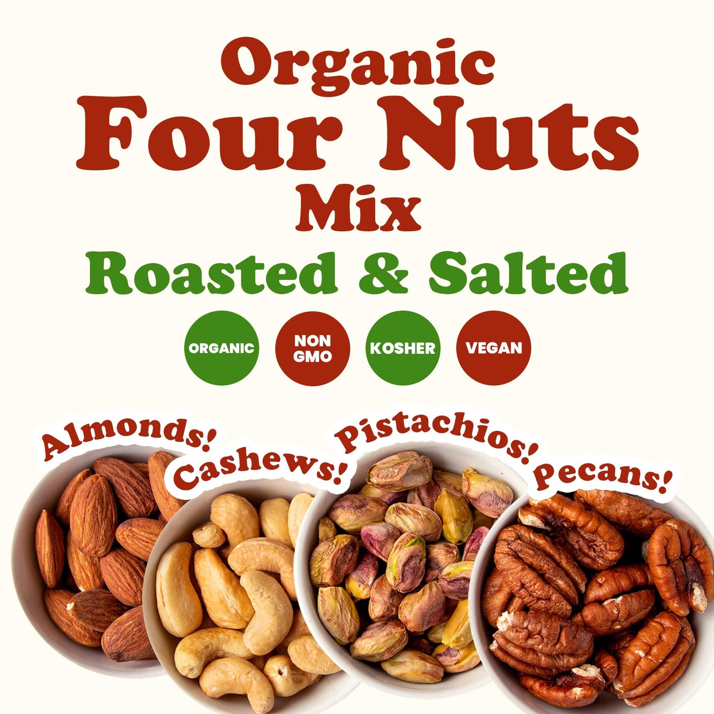 Food to Live Organic Four Nuts Mix