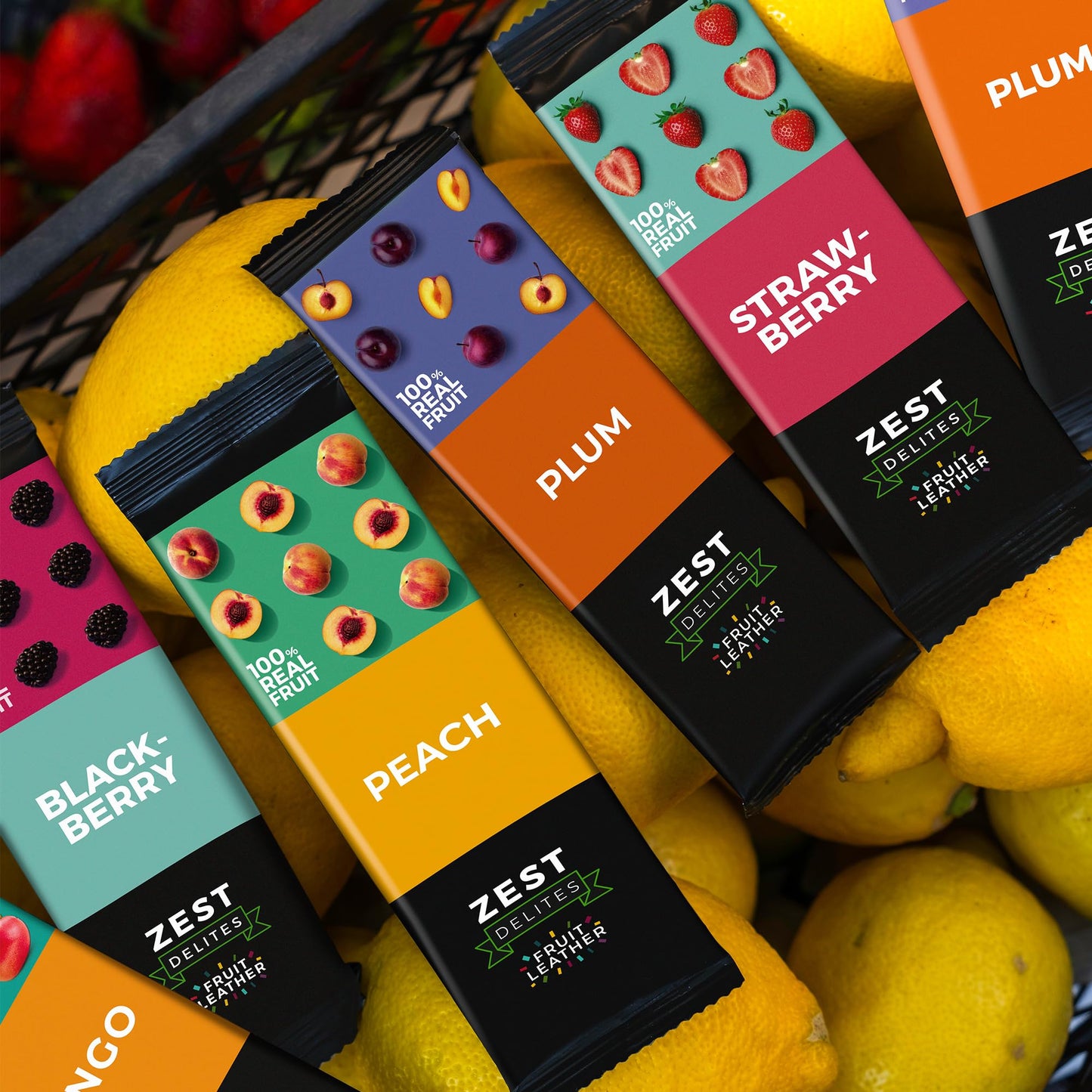 Vegan Fruit Leather Snack Variety Strips