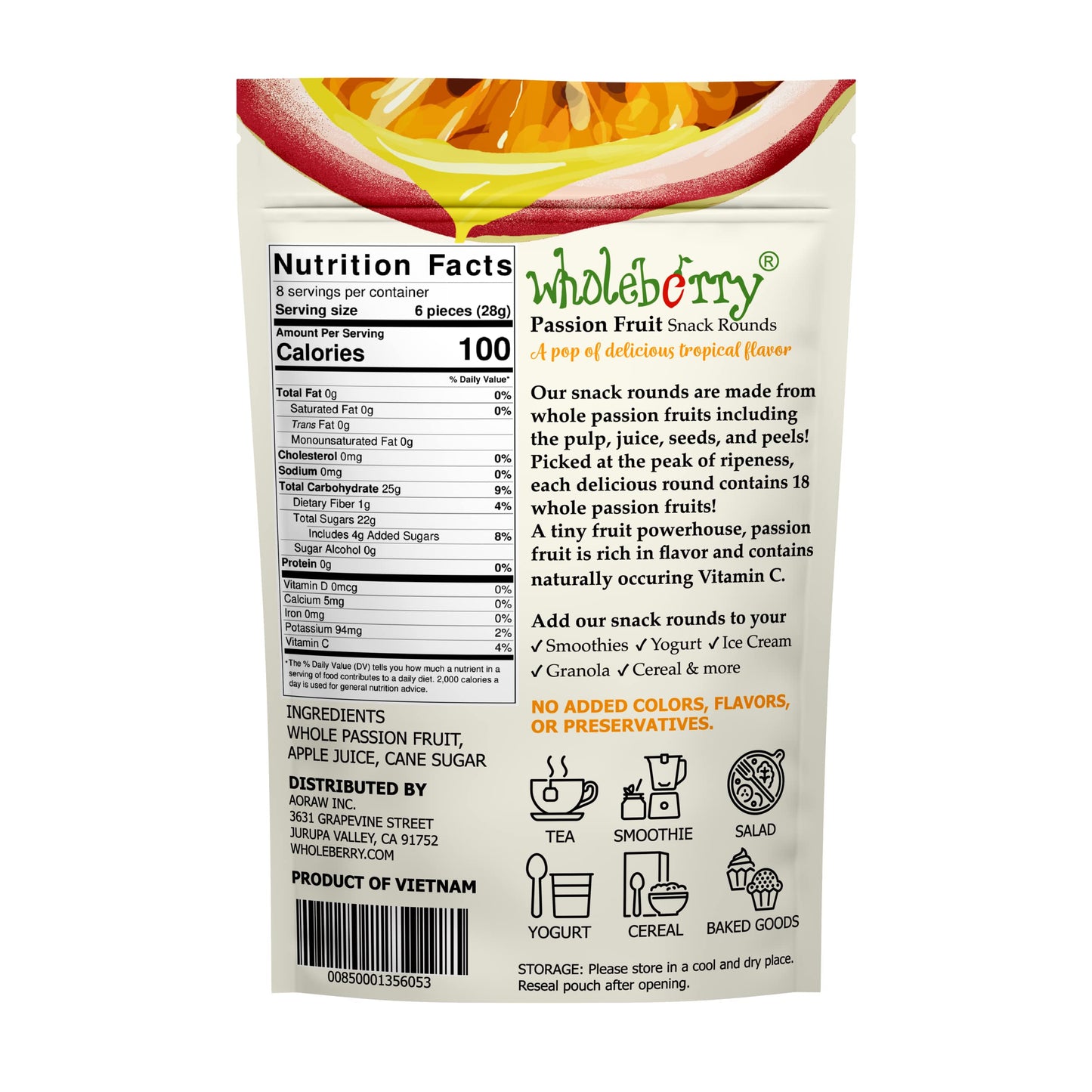 Dried Passion Fruit Rounds – Tropical Fruit Snack