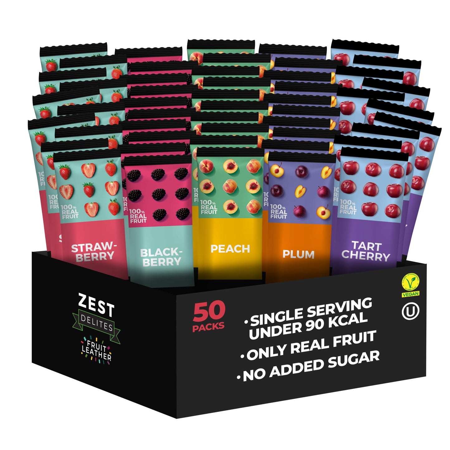 Vegan Fruit Leather Snack Variety Strips