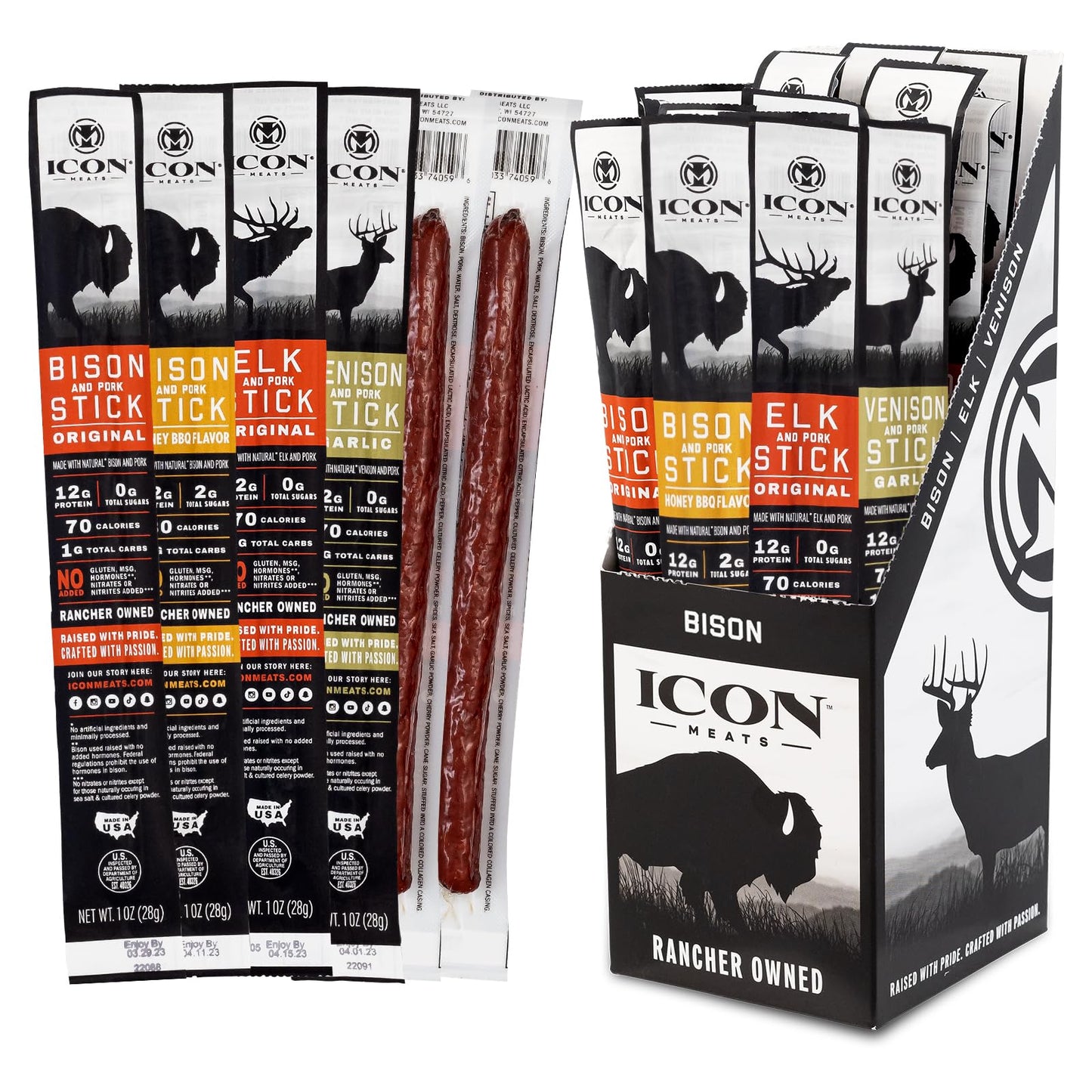 Bison Snack Sticks High Protein Jerky