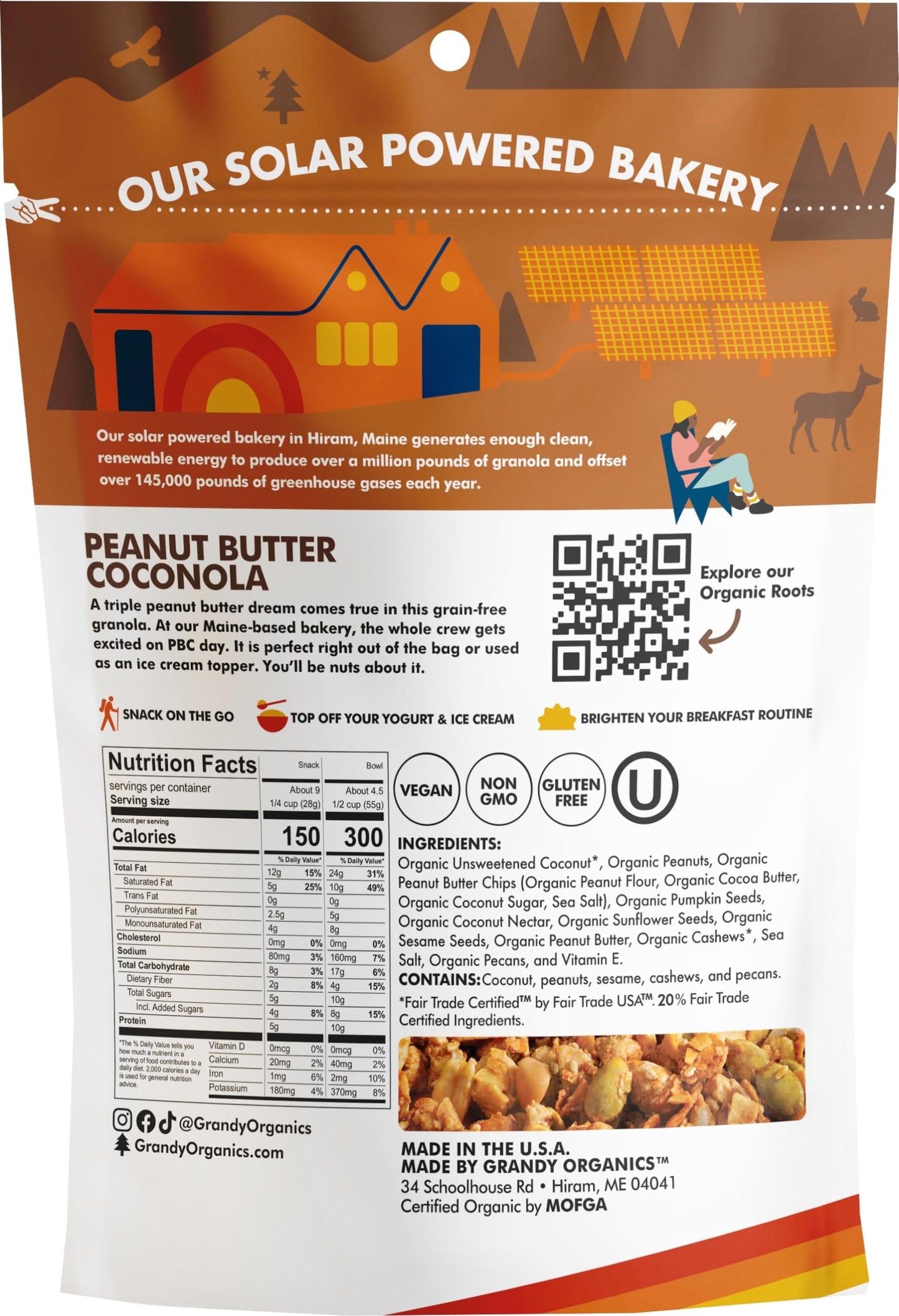 Organic Peanut Butter Coconola Granola Snack