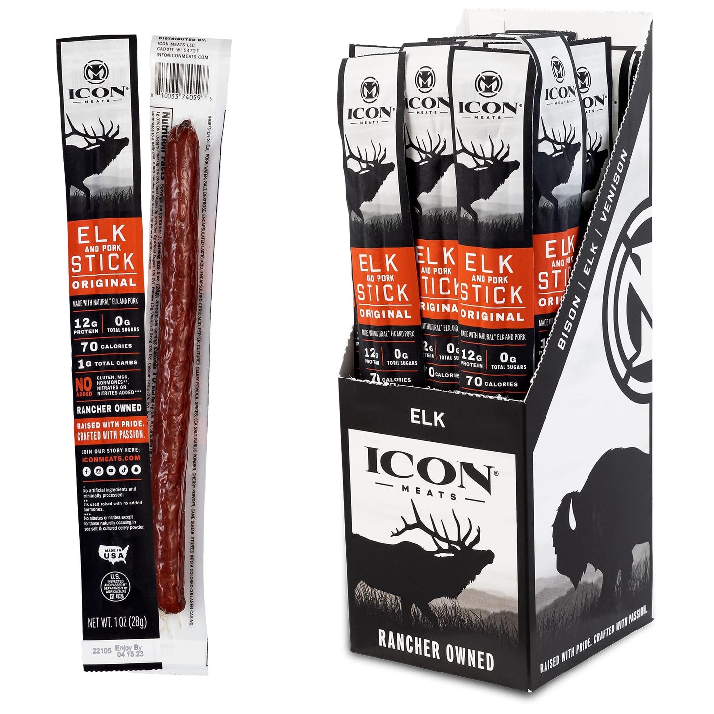 Bison Snack Sticks High Protein Jerky